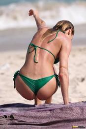 Sexy Candice Swanepoel In Green Bikini 07