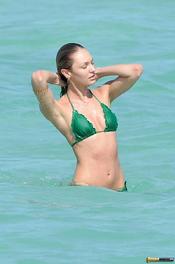 Sexy Candice Swanepoel In Green Bikini 12