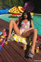 Adriana Chechik Nude By The Pool 00