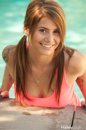 Hailey - Pink In Pool 12